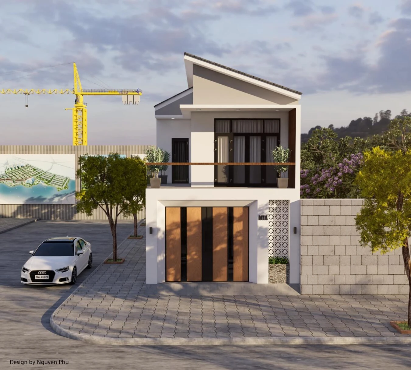 SketchUp Free Modern Exterior Sketchup Scene Free Download ID 101000403 (Phu Nguyen)