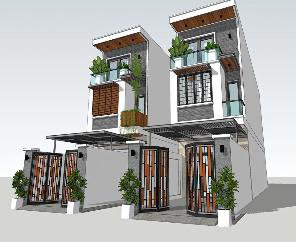 Modern Exterior Sketchup Scene Free Download ID 101000633 (Thang Quang Pham)
