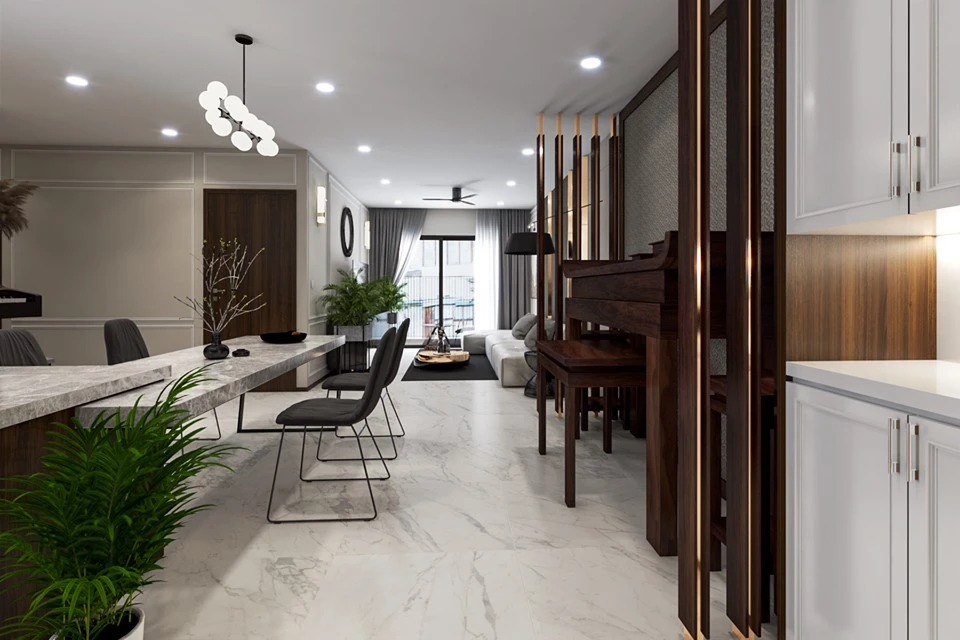 Modern Living Room - Dining Room Free SketchUp Models Download ID 218000112 (Quoc Vi Phan Phan)