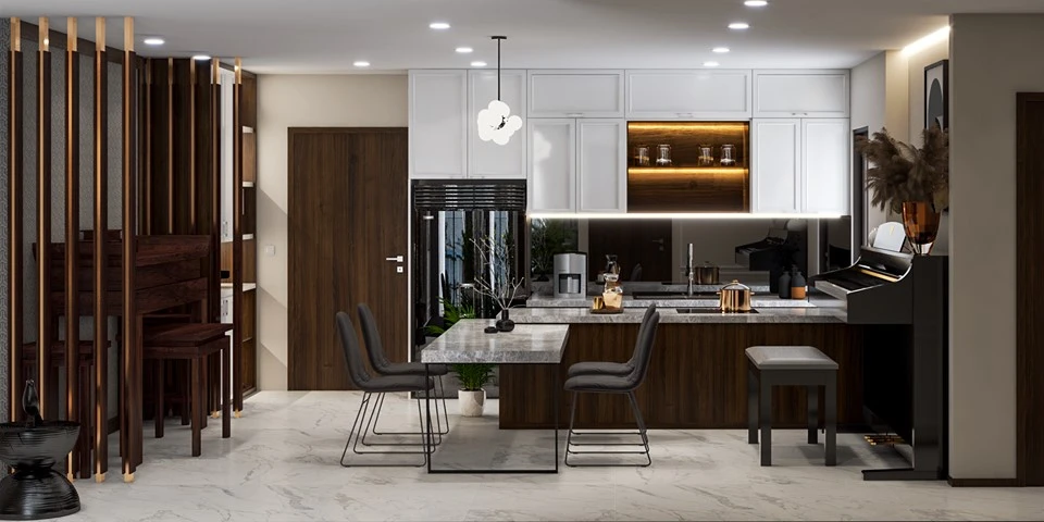 Modern Living Room - Dining Room Free SketchUp Models Download ID 218000112 (Quoc Vi Phan Phan)