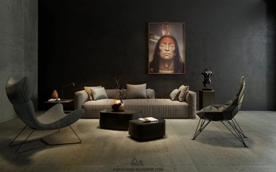 SketchUp Free Modern Living Room SketchUp 3D Model Free Download ID 100000329 (Le Quoc Tai)