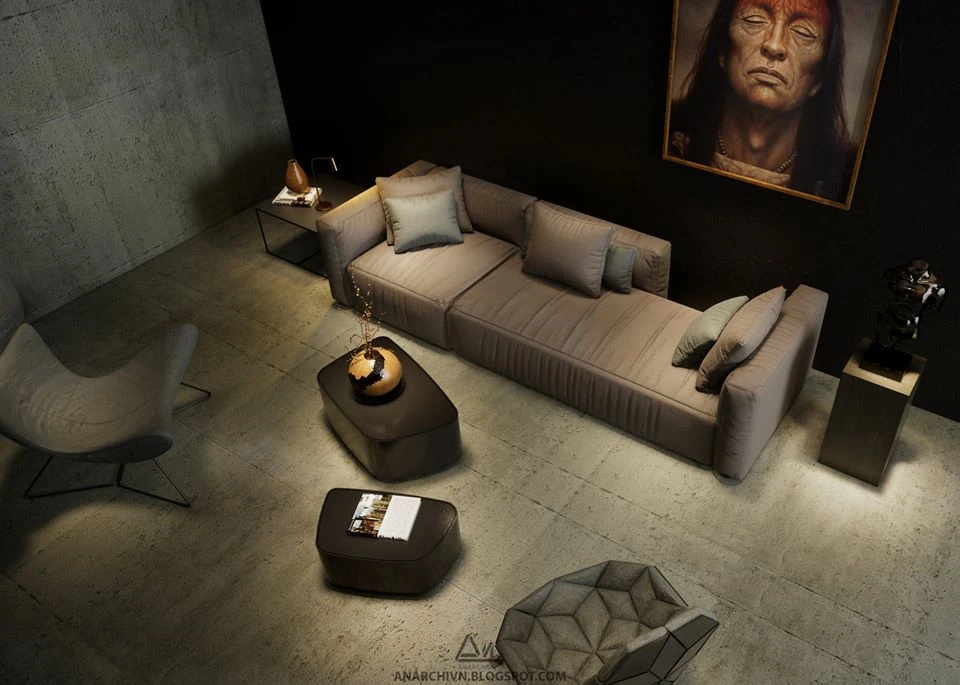 SketchUp Free Modern Living Room SketchUp 3D Model Free Download ID 100000329 (Le Quoc Tai)