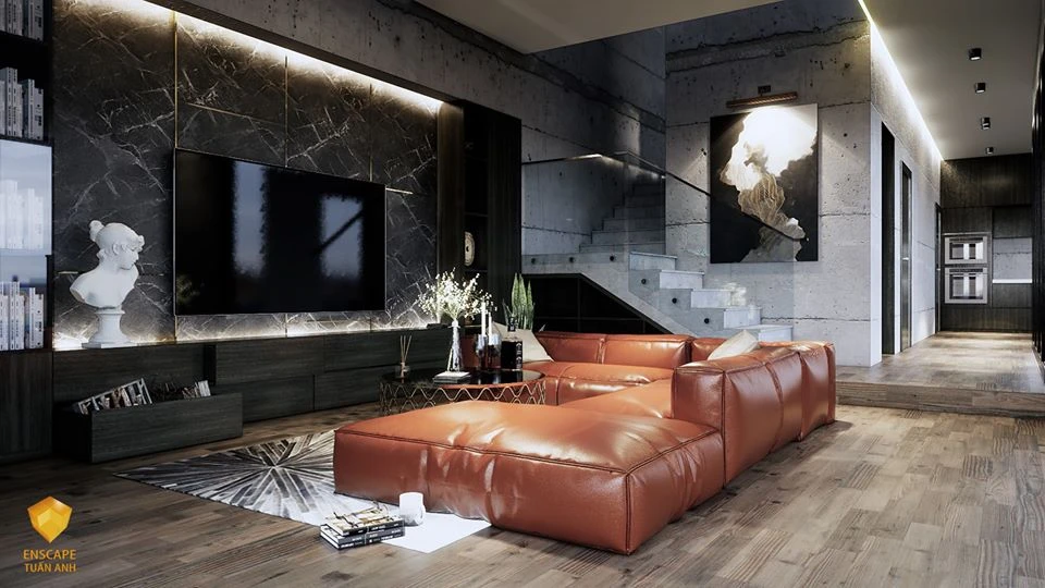 SketchUp Free Modern Living Room SketchUp Free Model Download ID 100000323 (Enscape Tuan Anh)