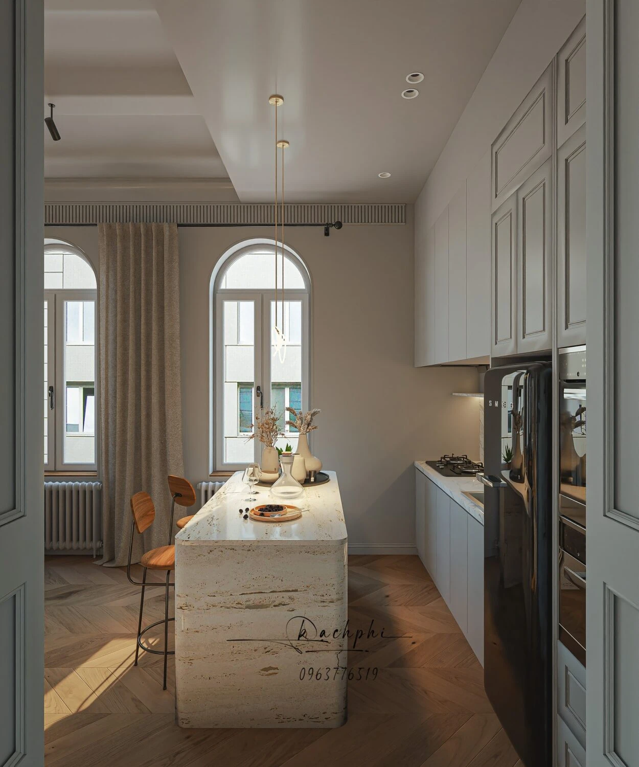 Modern Vantage Living Room - Dining Room Free SketchUp Models Download ID 218000202 (Phi Bach)