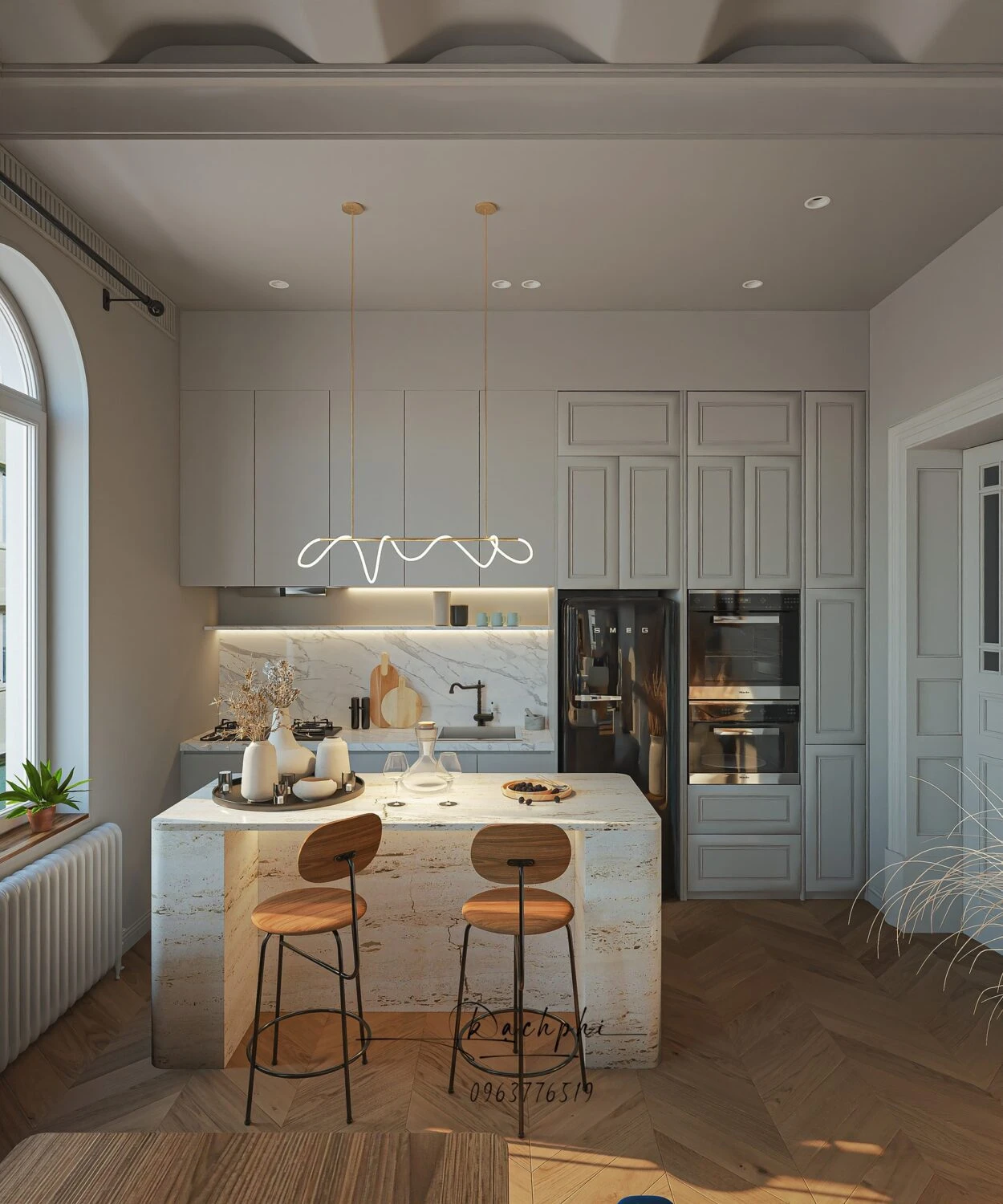 Modern Vantage Living Room - Dining Room Free SketchUp Models Download ID 218000202 (Phi Bach)