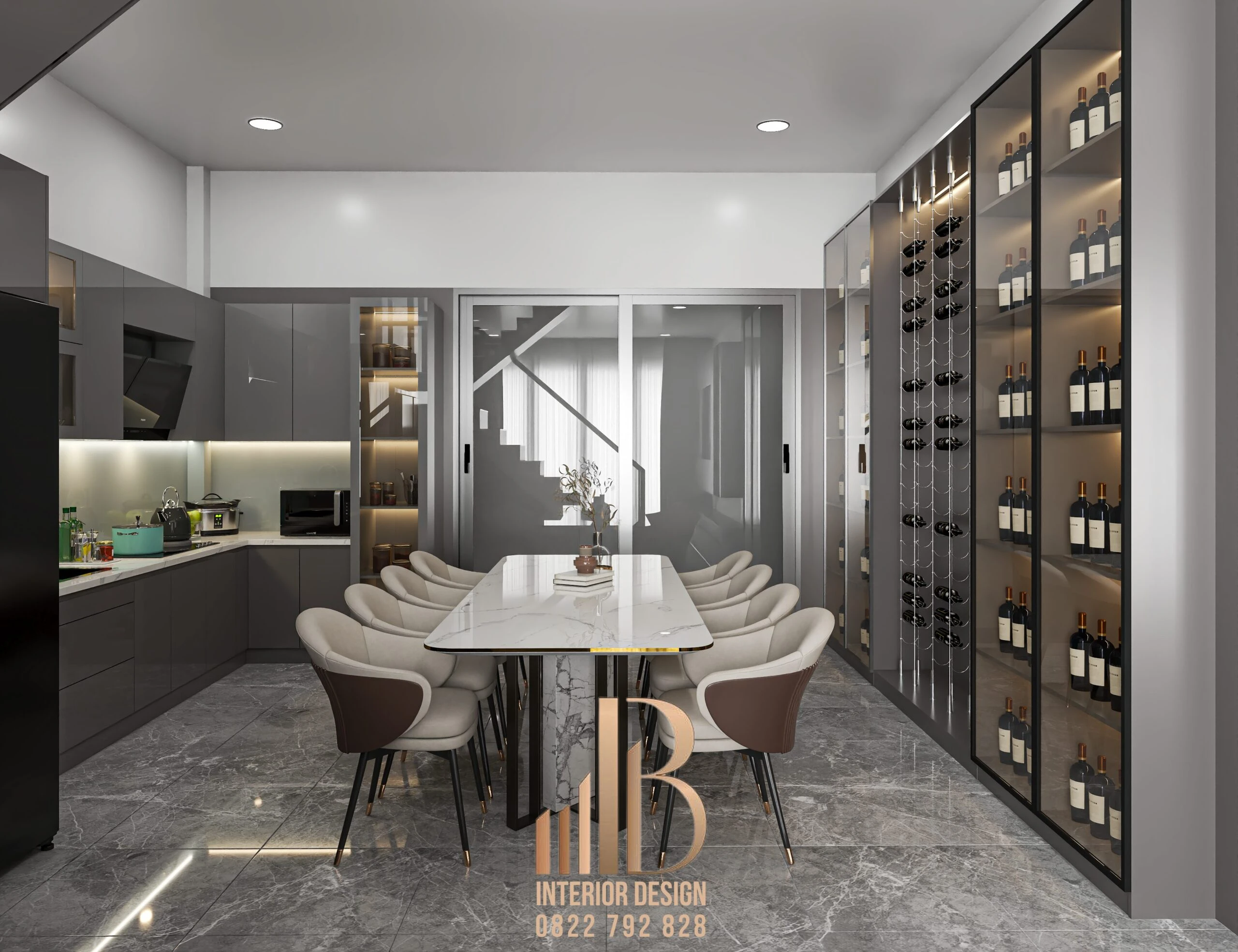 Modern Vantage Living Room - Dining Room Free SketchUp Models Download ID 218000208 (Bao Pham)