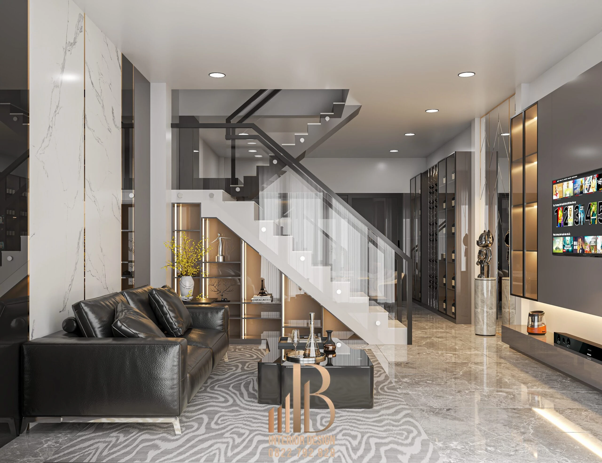 Modern Vantage Living Room - Dining Room Free SketchUp Models Download ID 218000208 (Bao Pham)