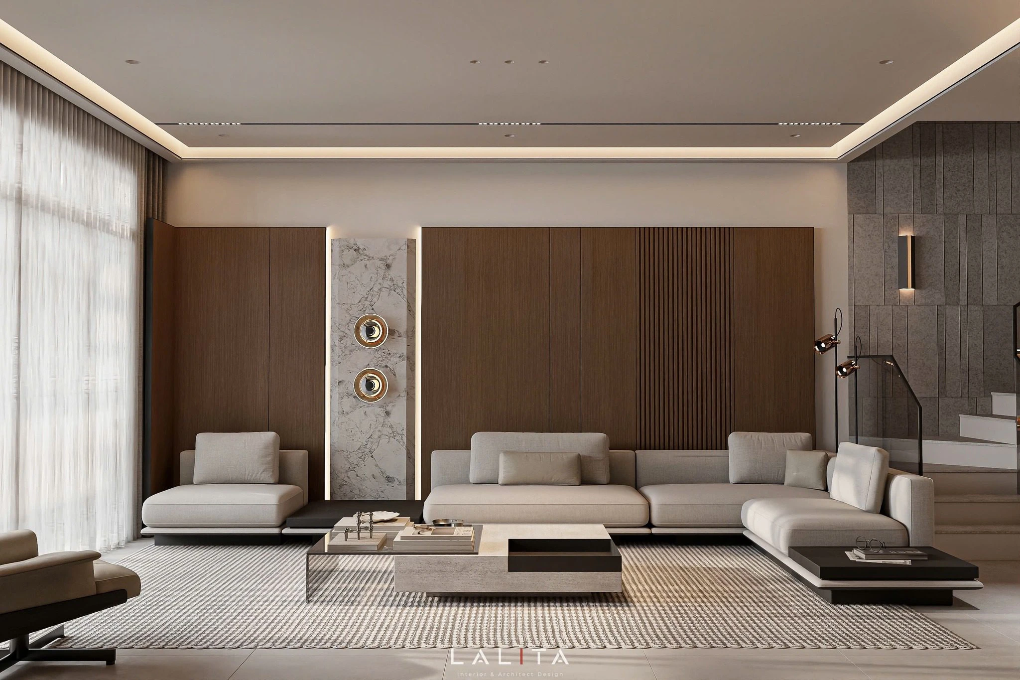 Modern Vantage Living Room - Dining Room Free SketchUp Models Download ID 218000232 (Nguyen Tien Hiep)