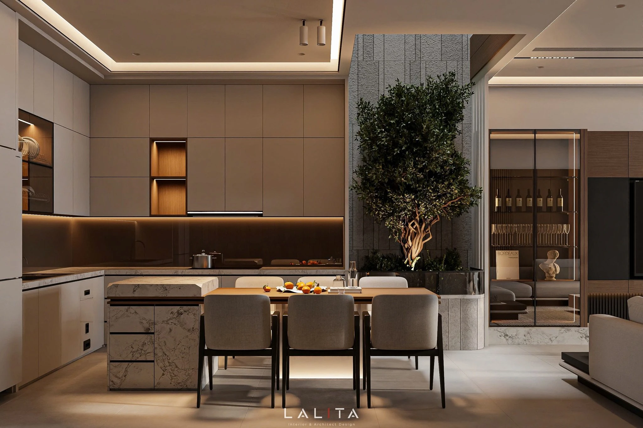 Modern Vantage Living Room - Dining Room Free SketchUp Models Download ID 218000232 (Nguyen Tien Hiep)