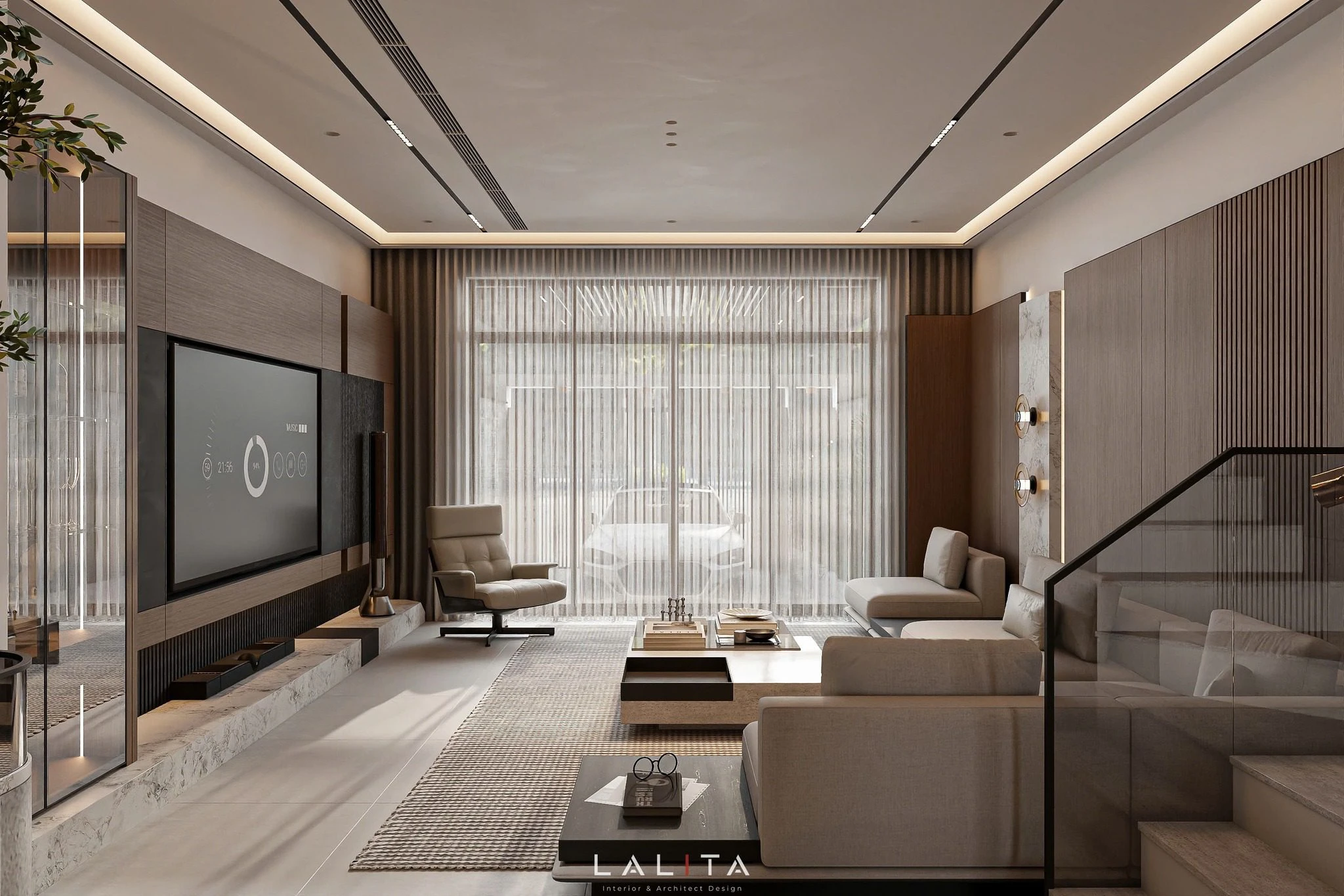 Modern Vantage Living Room - Dining Room Free SketchUp Models Download ID 218000232 (Nguyen Tien Hiep)