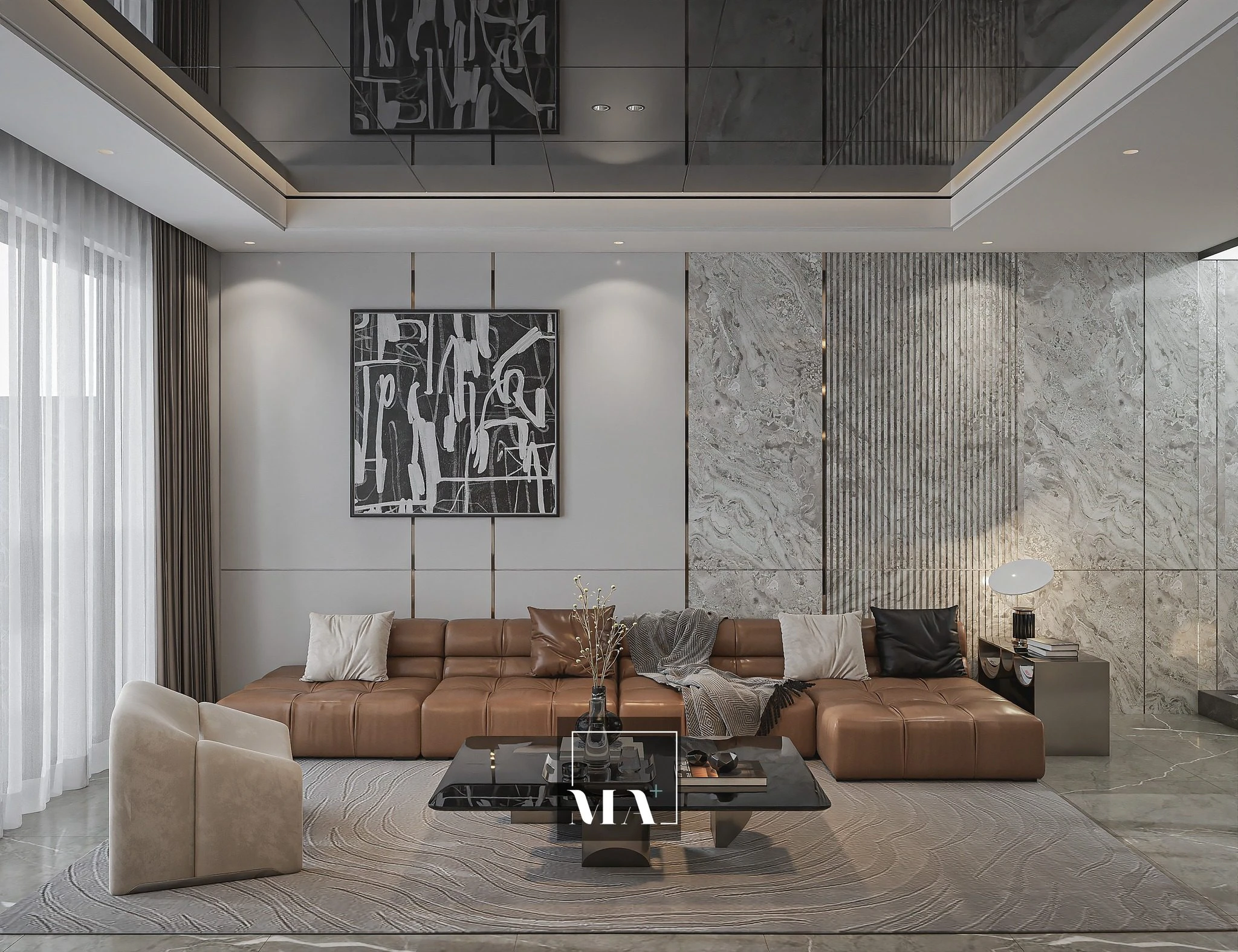 Modern Vantage Living Room - Dining Room SketchUp 3D Model Free Download ID 218000220 (Phi Bach)