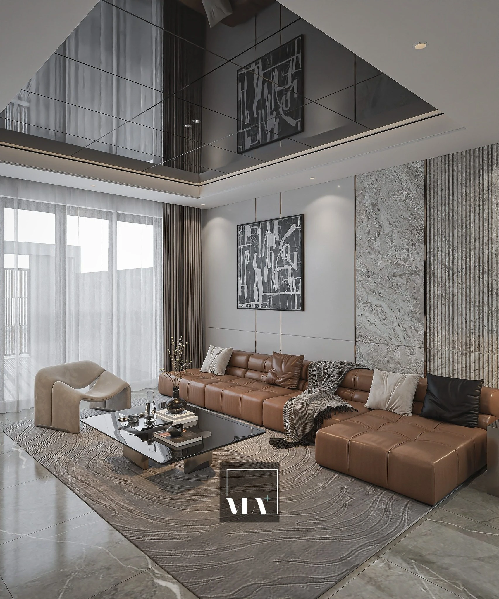 Modern Vantage Living Room - Dining Room SketchUp 3D Model Free Download ID 218000220 (Phi Bach)