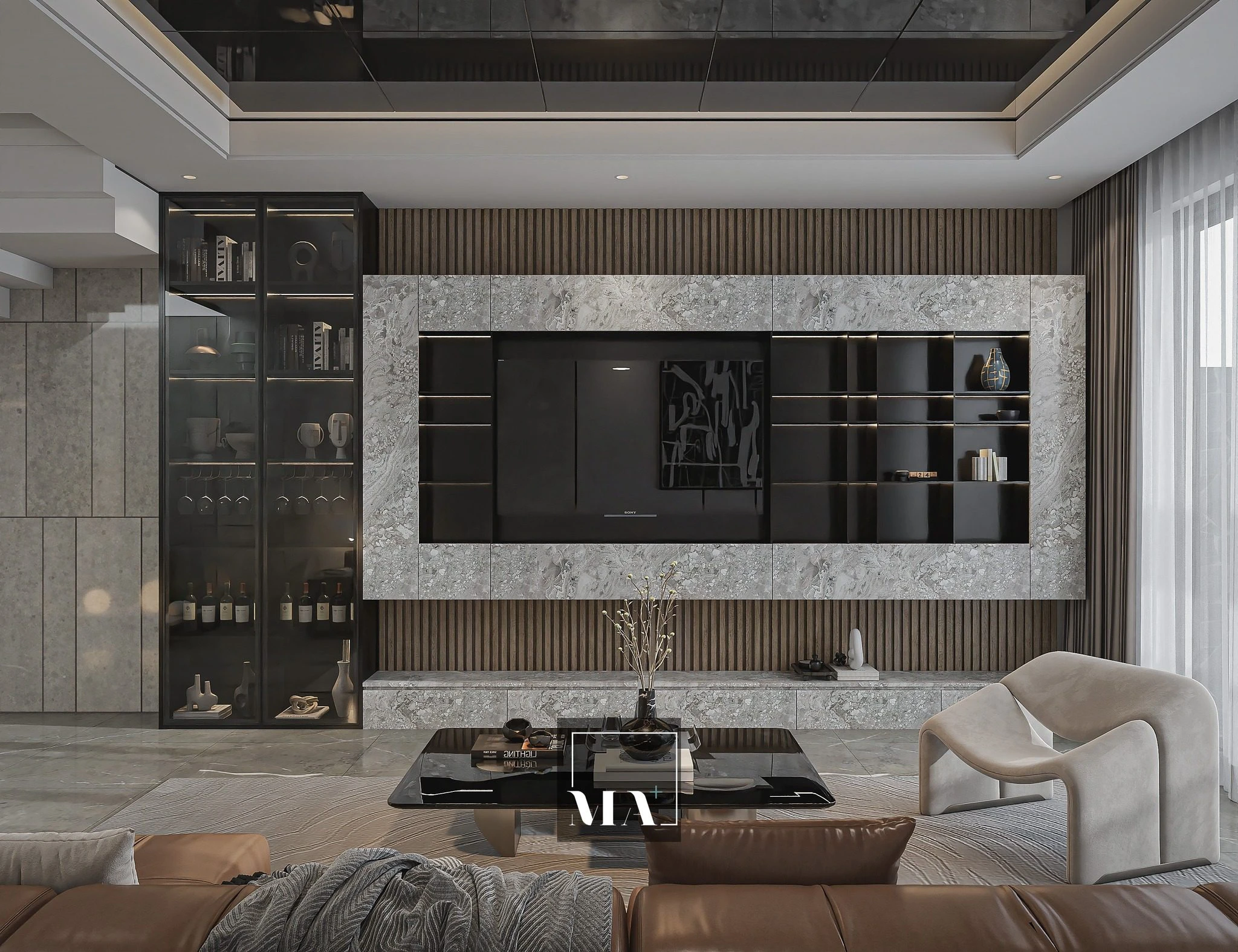 Modern Vantage Living Room - Dining Room SketchUp 3D Model Free Download ID 218000220 (Phi Bach)