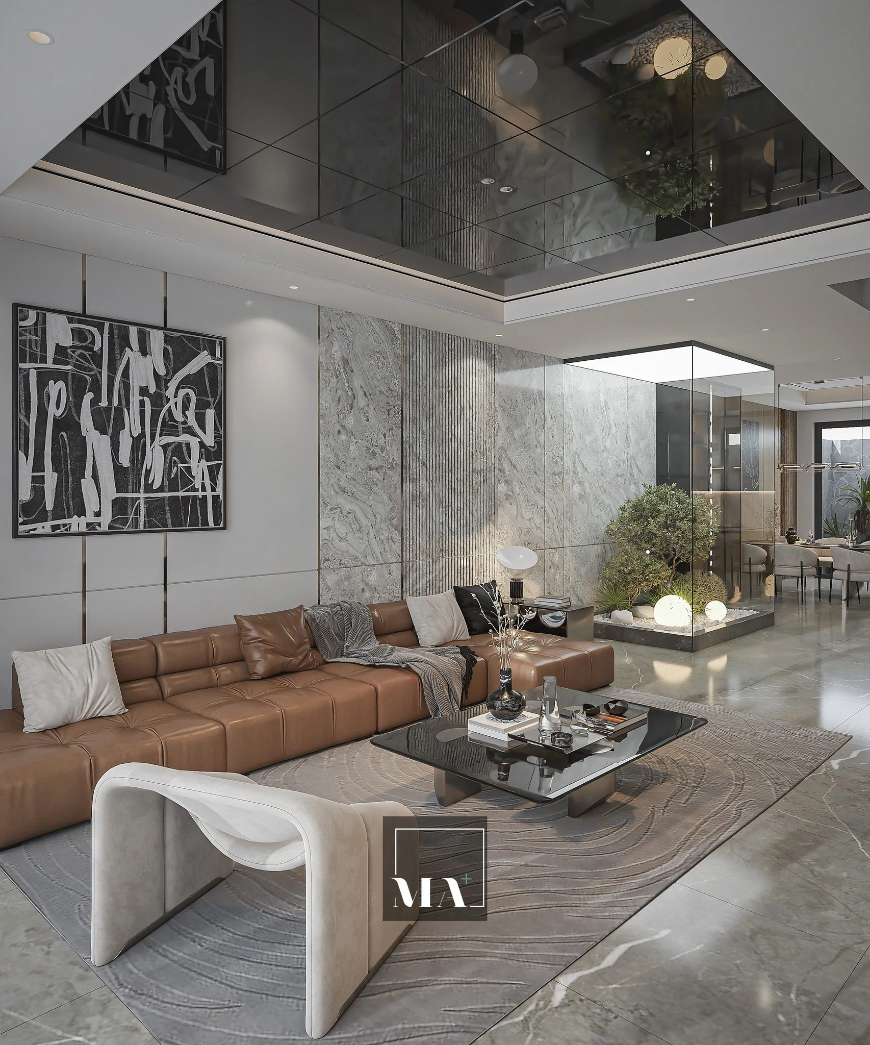 Modern Vantage Living Room - Dining Room SketchUp 3D Model Free Download ID 218000220 (Phi Bach)