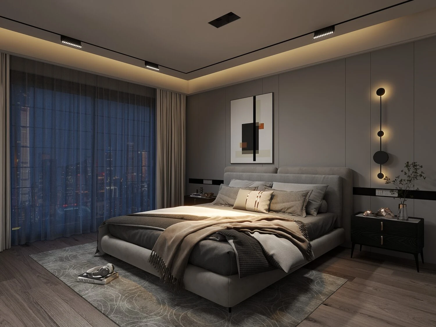 Modern Vray Bedroom Enscape Model Free Download ID 101000682 (Dinh Thanh)