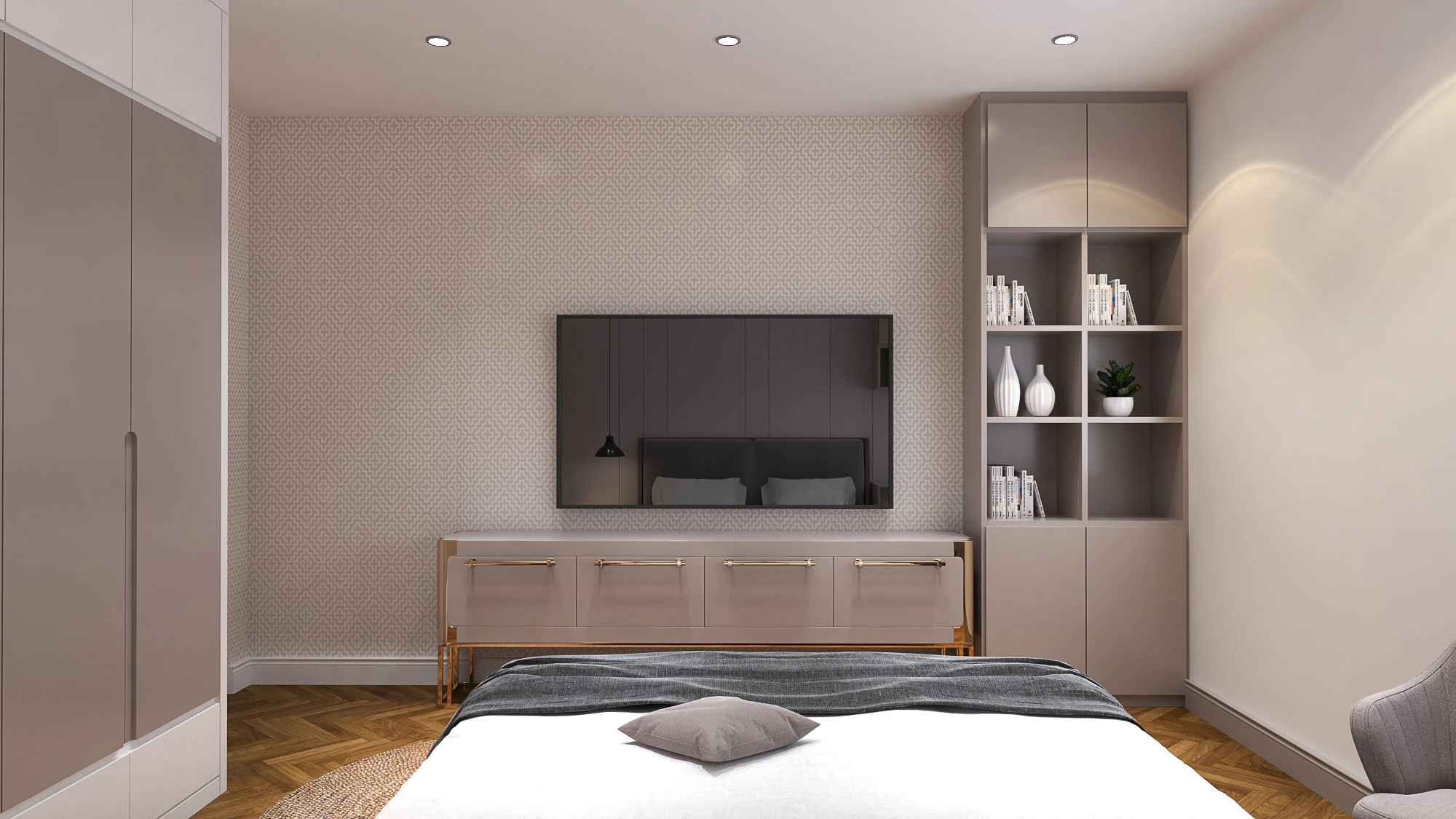 Modern Vray Bedroom Sketchup Free Model Download ID 101000412 (Anhaha Le)