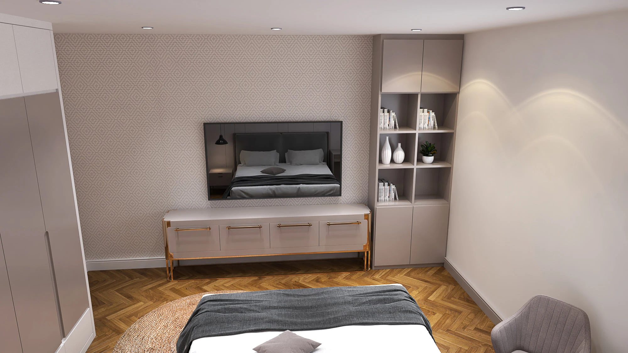 Modern Vray Bedroom Sketchup Free Model Download ID 101000412 (Anhaha Le)
