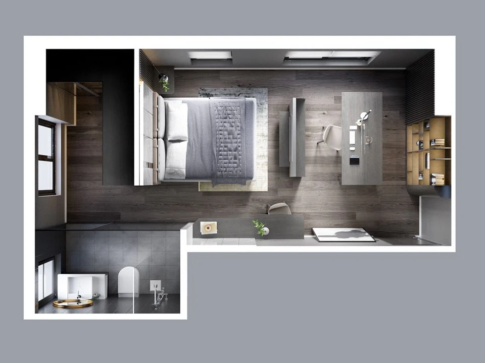 Modern Vray Bedroom Sketchup Model Download Free ID 101000357 (Hoang Sao)