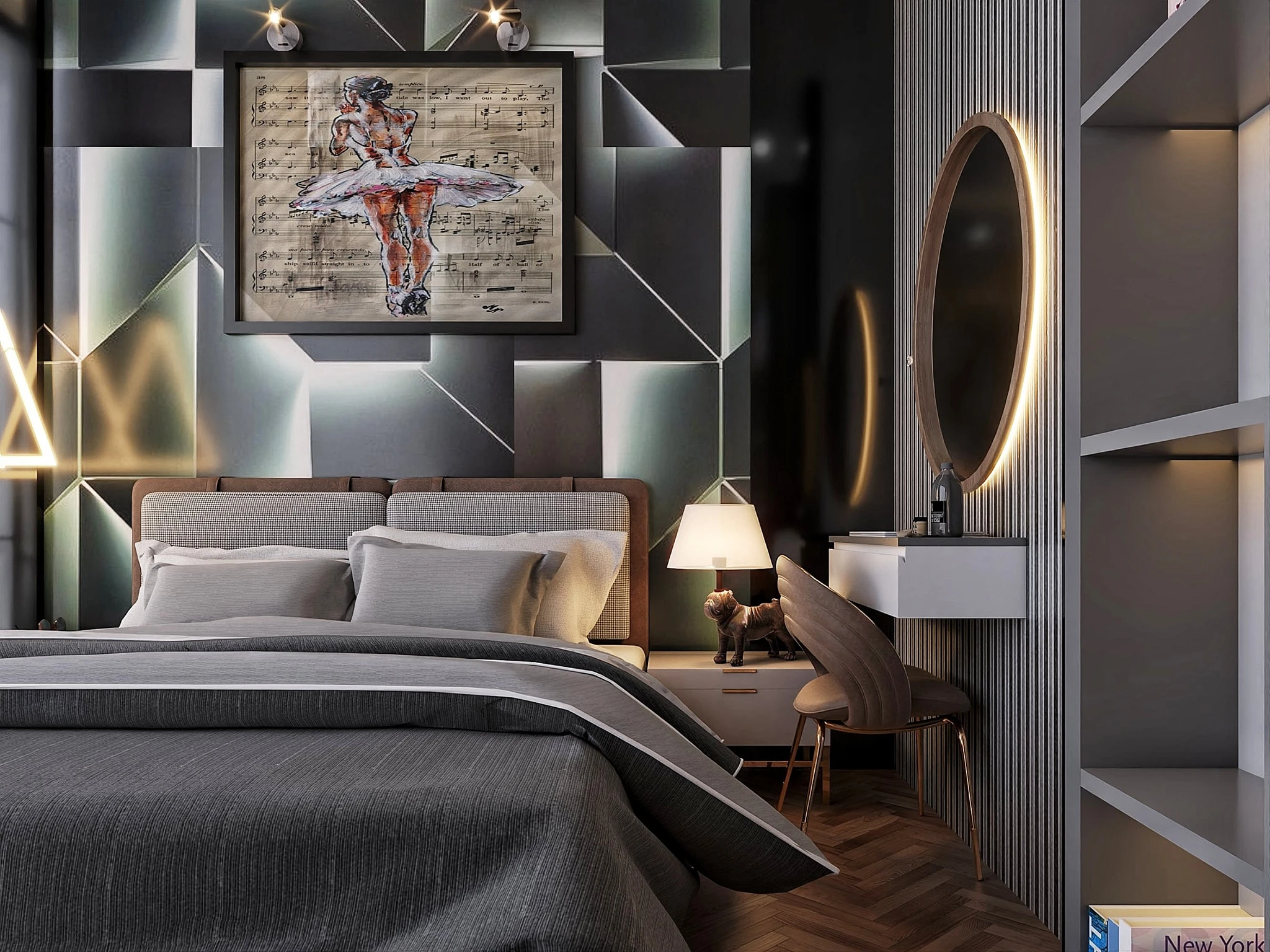 SketchUp Free Modern Vray Bedroom Sketchup Scene Download Free ID 101000394 (Quoc Trung)