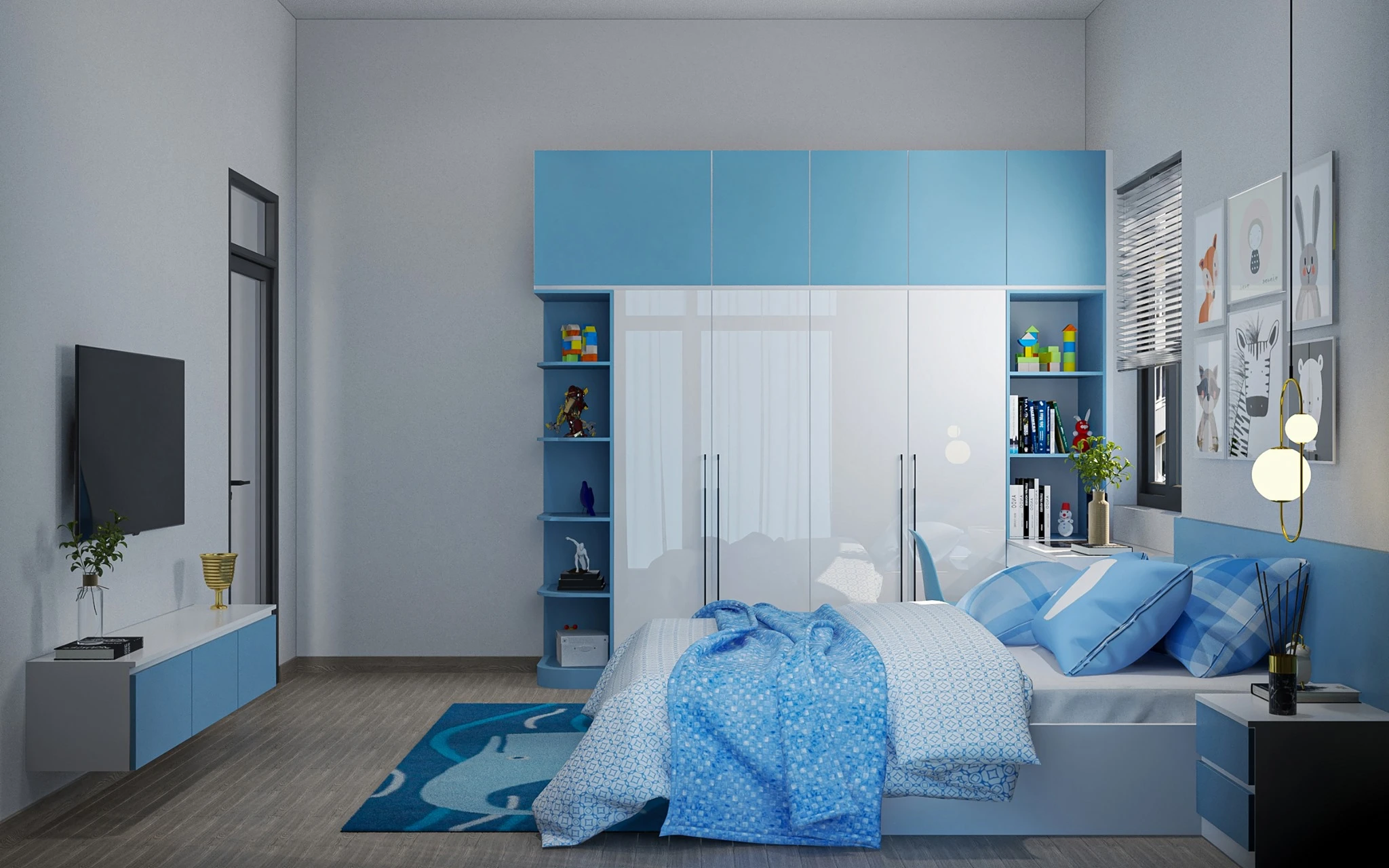 Modern Vray Bedroom Sketchup Scene Free Download ID 101000498 (Shen Long)