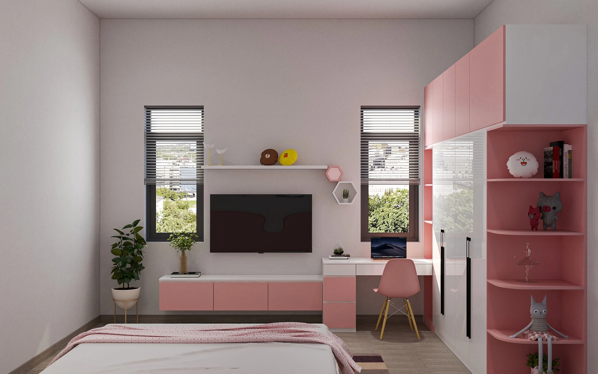 Modern Vray Bedroom Sketchup Scene Free Download ID 101000498 (Shen Long)
