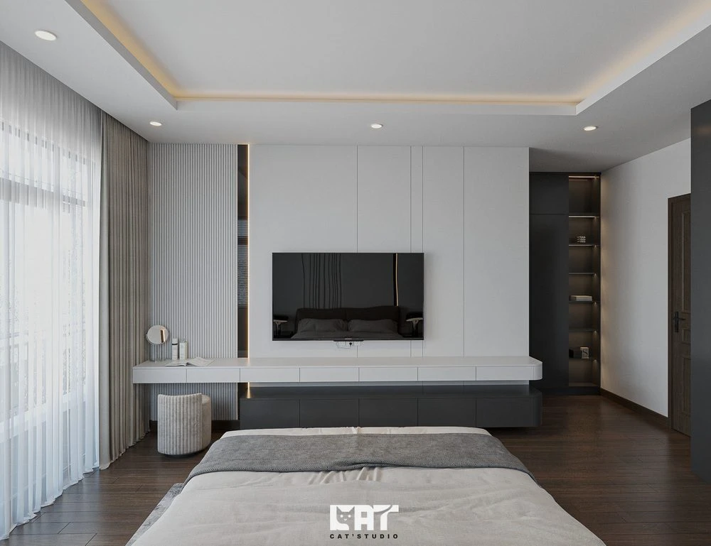 Modern Vray Bedroom Sketchup Scene Free Download ID 101000738 (Kts Nghiathan)