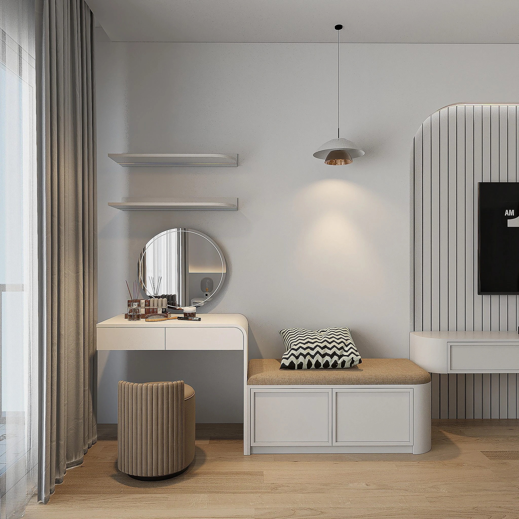 Modern Vray Bedroom Sketchup Scene Free Download ID 101000748 (Hung Lq)