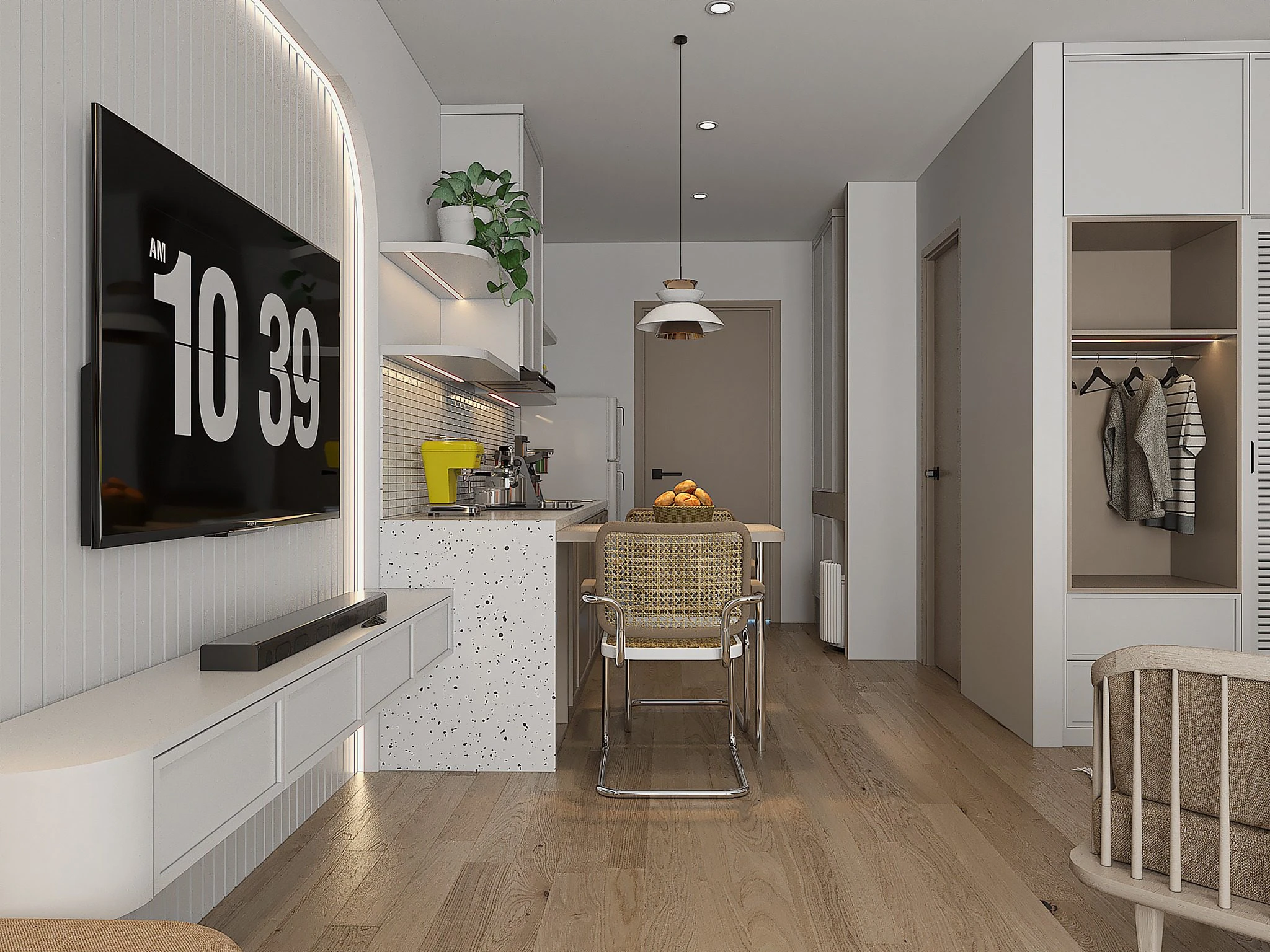 Modern Vray Bedroom Sketchup Scene Free Download ID 101000748 (Hung Lq)