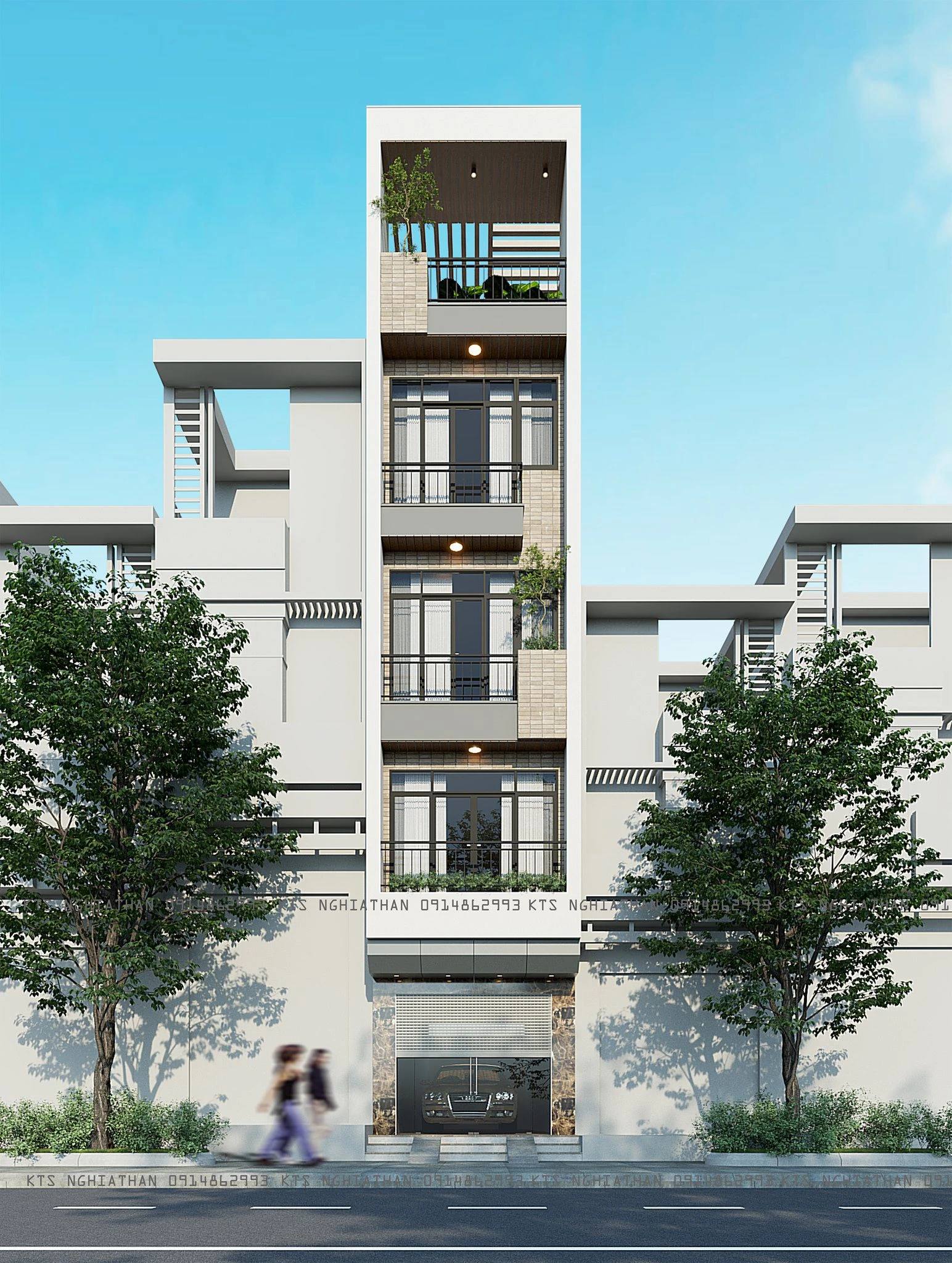 Modern Vray Exterior Free Sketchup Models Download ID 101000646 (Kts Nghiathan)