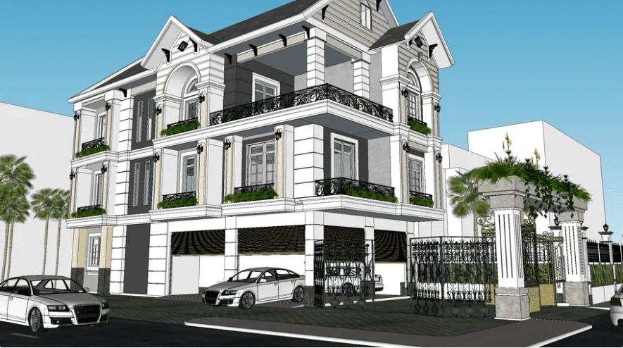 Modern Vray Exterior Free Sketchup Models Download ID 101000676 (Cuong H)