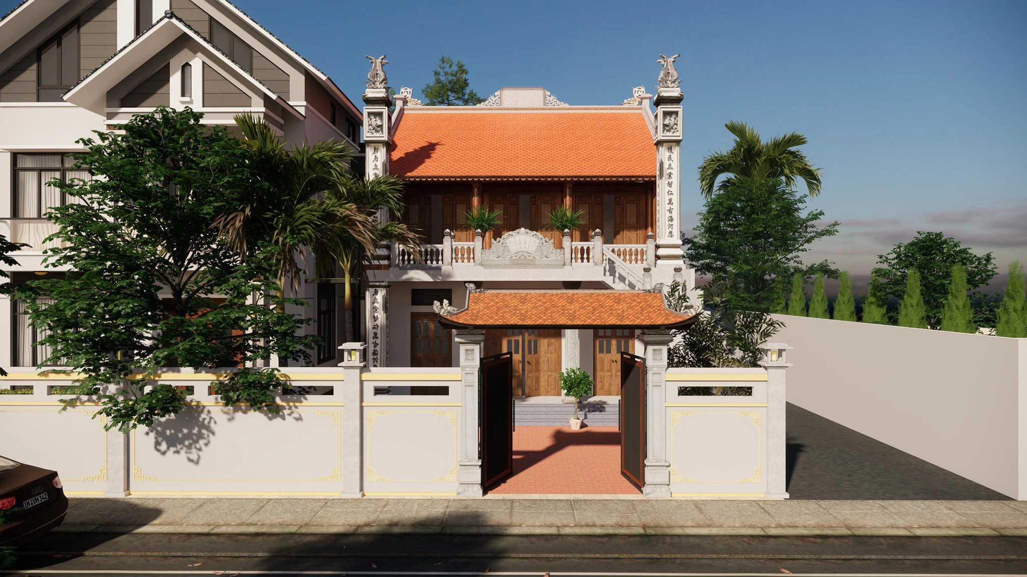 SketchUp Free Modern Vray Exterior Free Sketchup Models ID 101000652 (Nam Ngo)