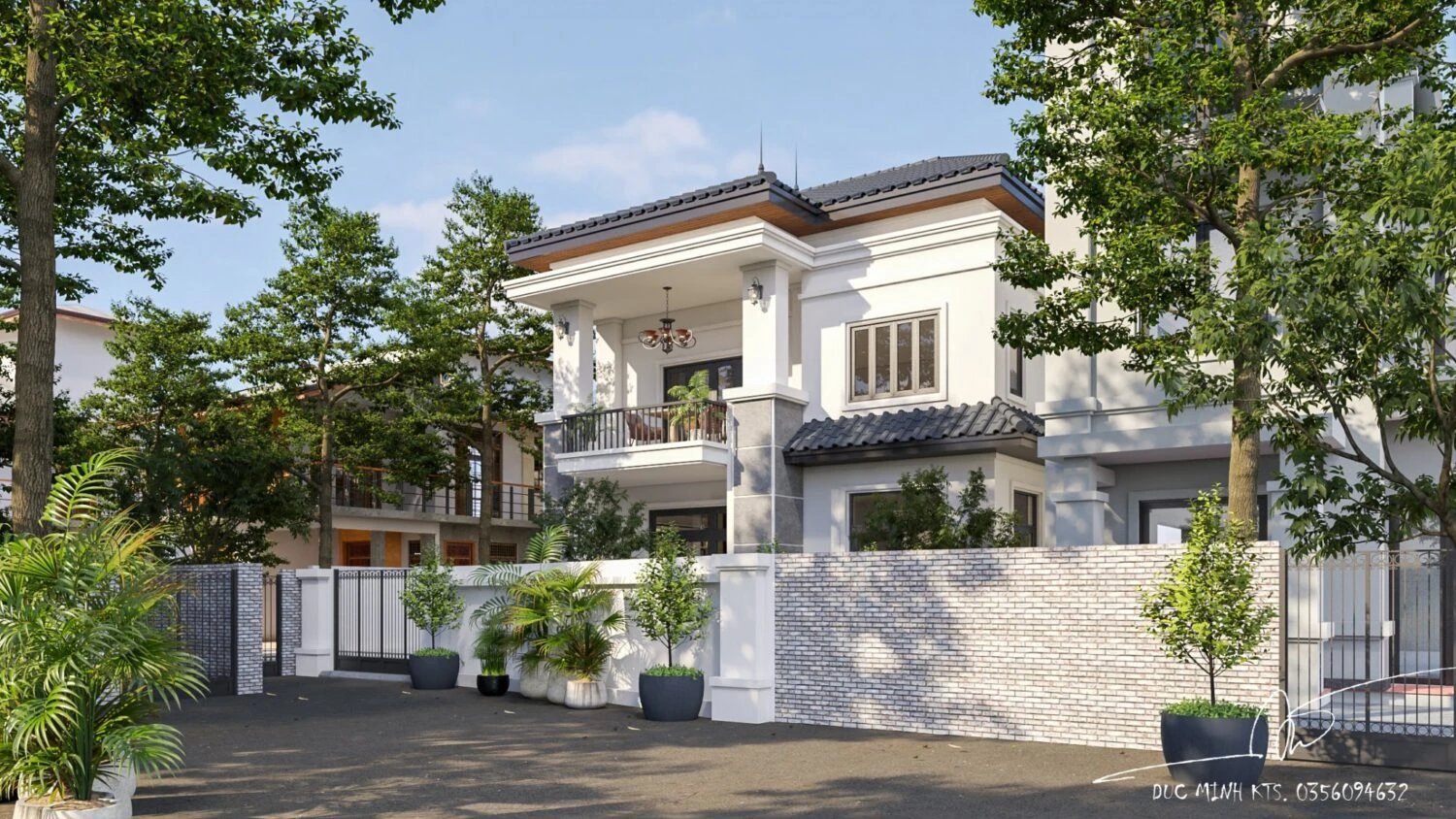 Modern Vray Exterior Free Sketchup Scene ID 101000297 (Do Duc Minh)