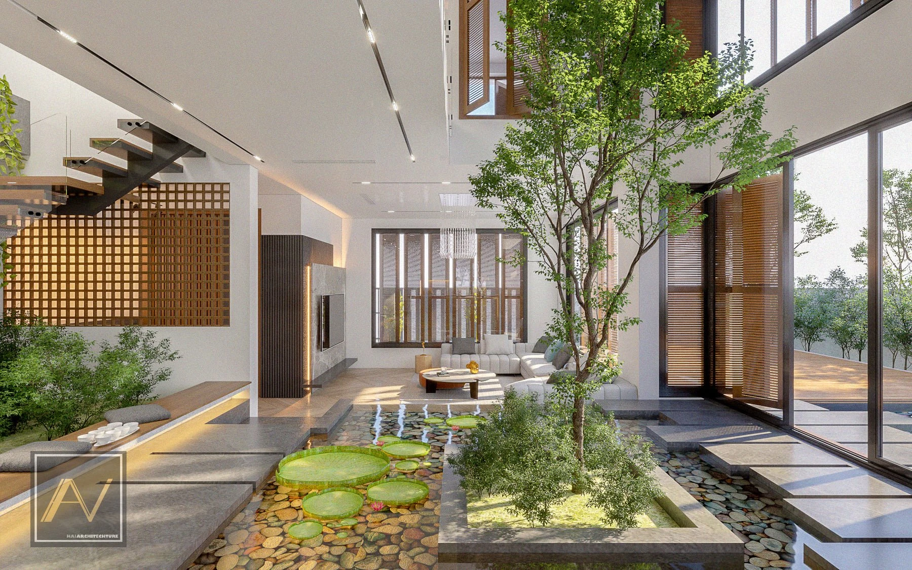 SketchUp Free Modern Vray Interior House Download SketchUp Models Free ID 212000100 (Ngo Hai)