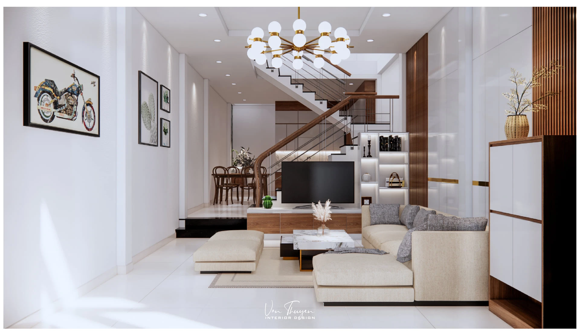Modern Vray Living Room And Dining Room Free Sketchup Models Download ID 218000050 (Le Nguyen Van Thuyen)