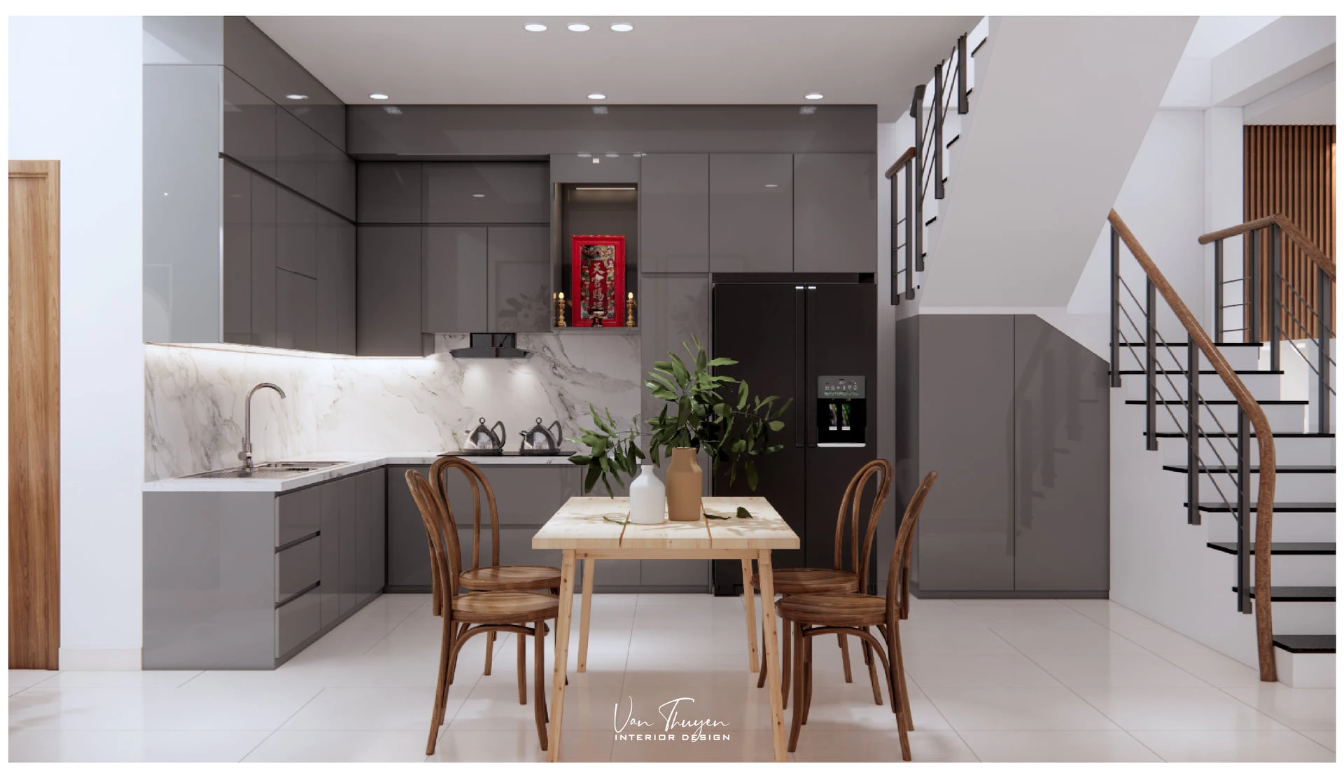 Modern Vray Living Room And Dining Room Free Sketchup Models Download ID 218000050 (Le Nguyen Van Thuyen)