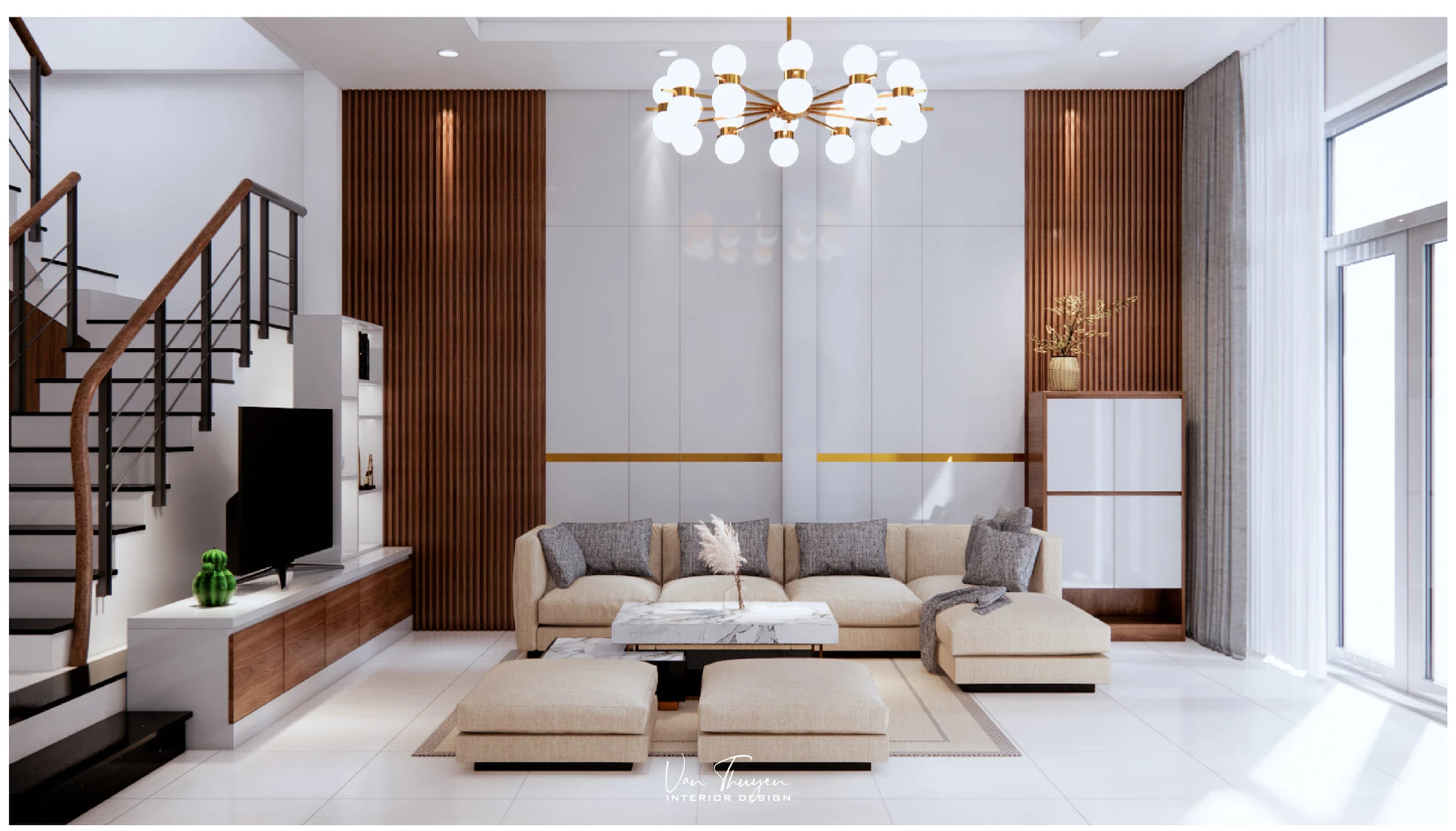 Modern Vray Living Room And Dining Room Free Sketchup Models Download ID 218000050 (Le Nguyen Van Thuyen)