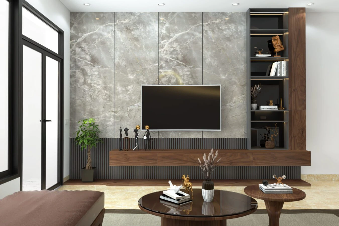 Modern Vray Living Room - Dining Room Free SketchUp Models Download ID 218000118 (Dung Nguyen)