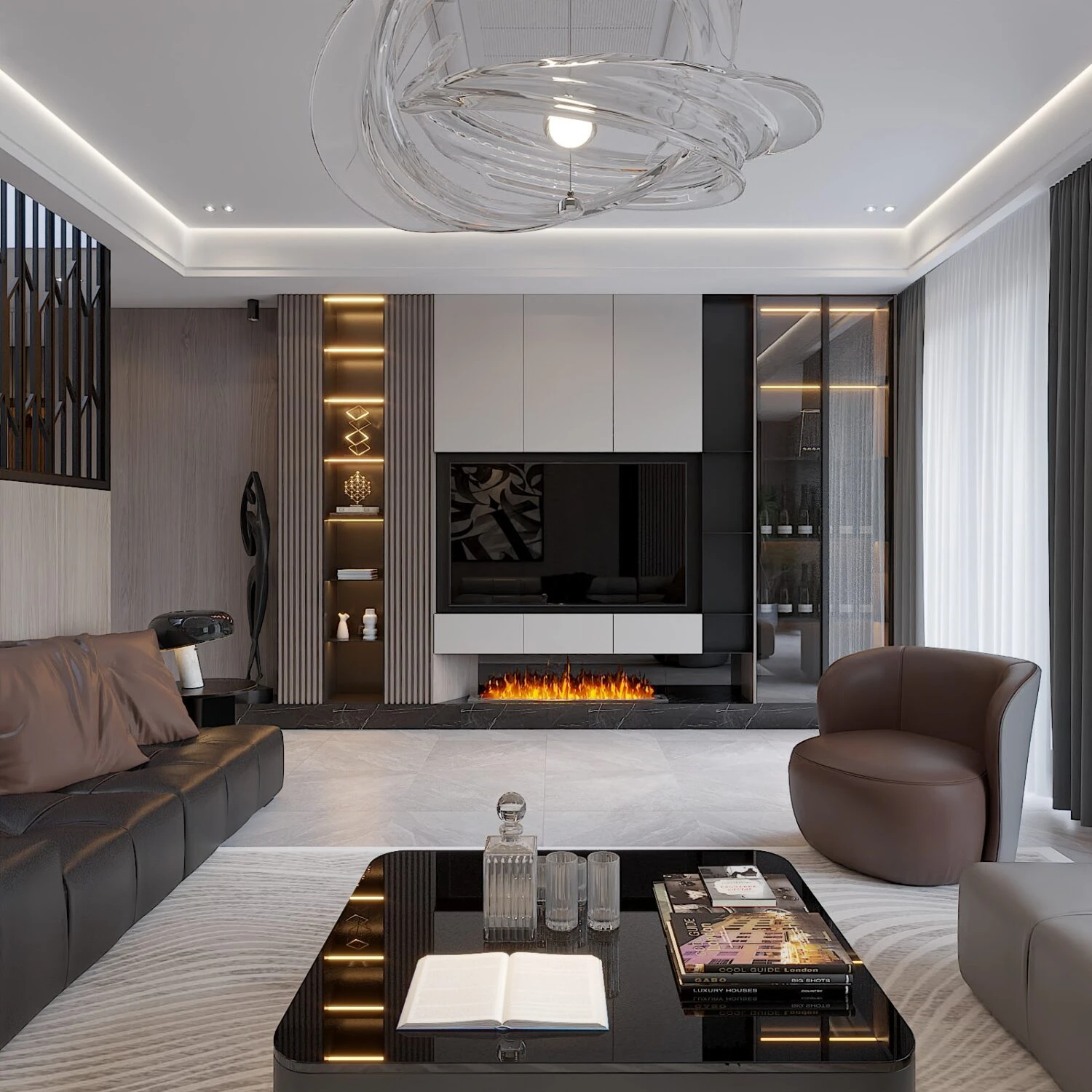 SketchUp Free Modern Vray Living Room - Dining Room Free SketchUp Models Download ID 218000148 (Thanh Cong)