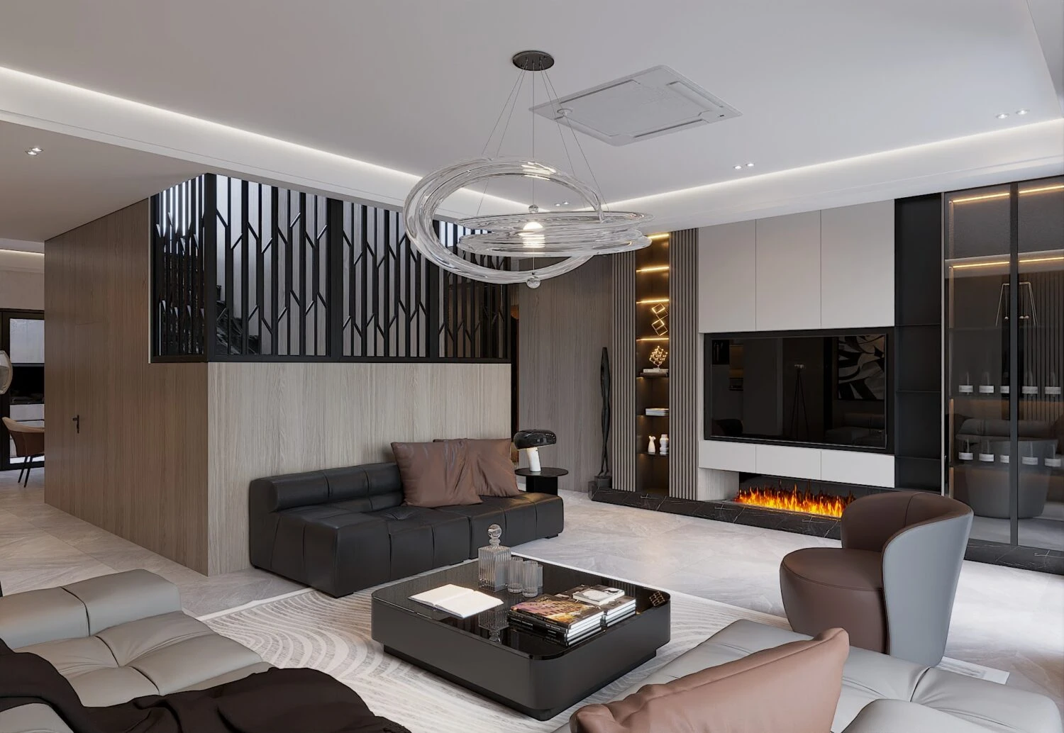 SketchUp Free Modern Vray Living Room - Dining Room Free SketchUp Models Download ID 218000148 (Thanh Cong)