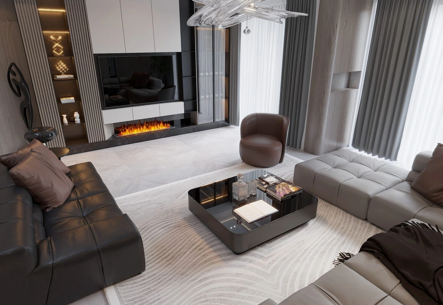 SketchUp Free Modern Vray Living Room - Dining Room Free SketchUp Models Download ID 218000148 (Thanh Cong)