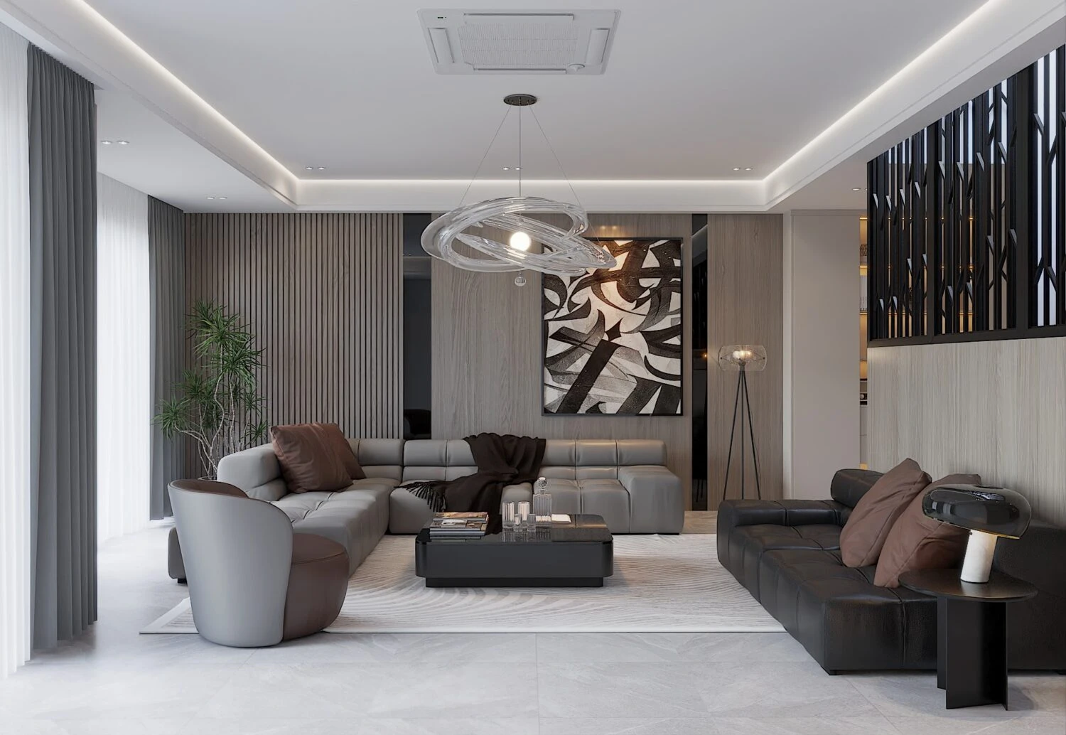 SketchUp Free Modern Vray Living Room - Dining Room Free SketchUp Models Download ID 218000148 (Thanh Cong)