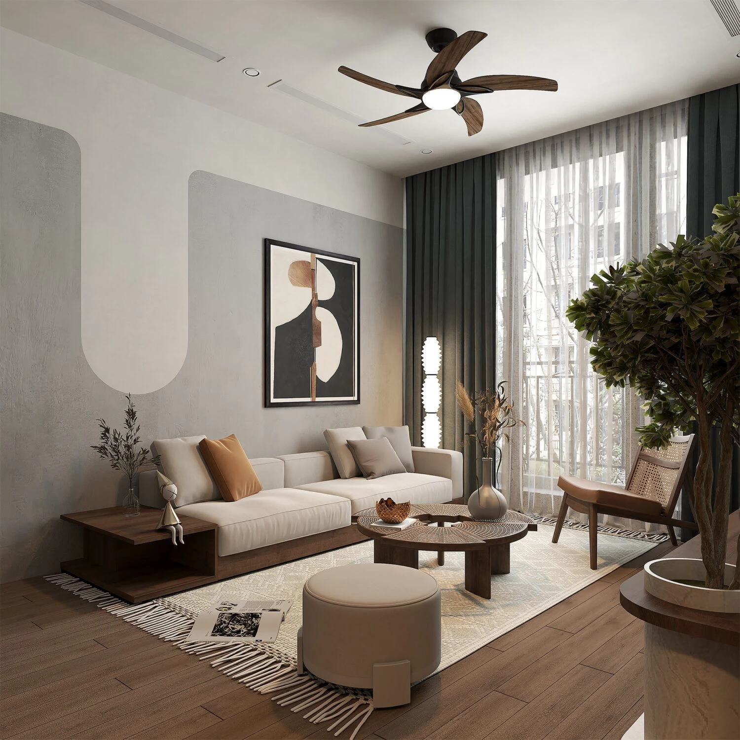 Modern Vray Living Room - Dining Room Free SketchUp Models Download ID 218000172 (Quoc Khanh)