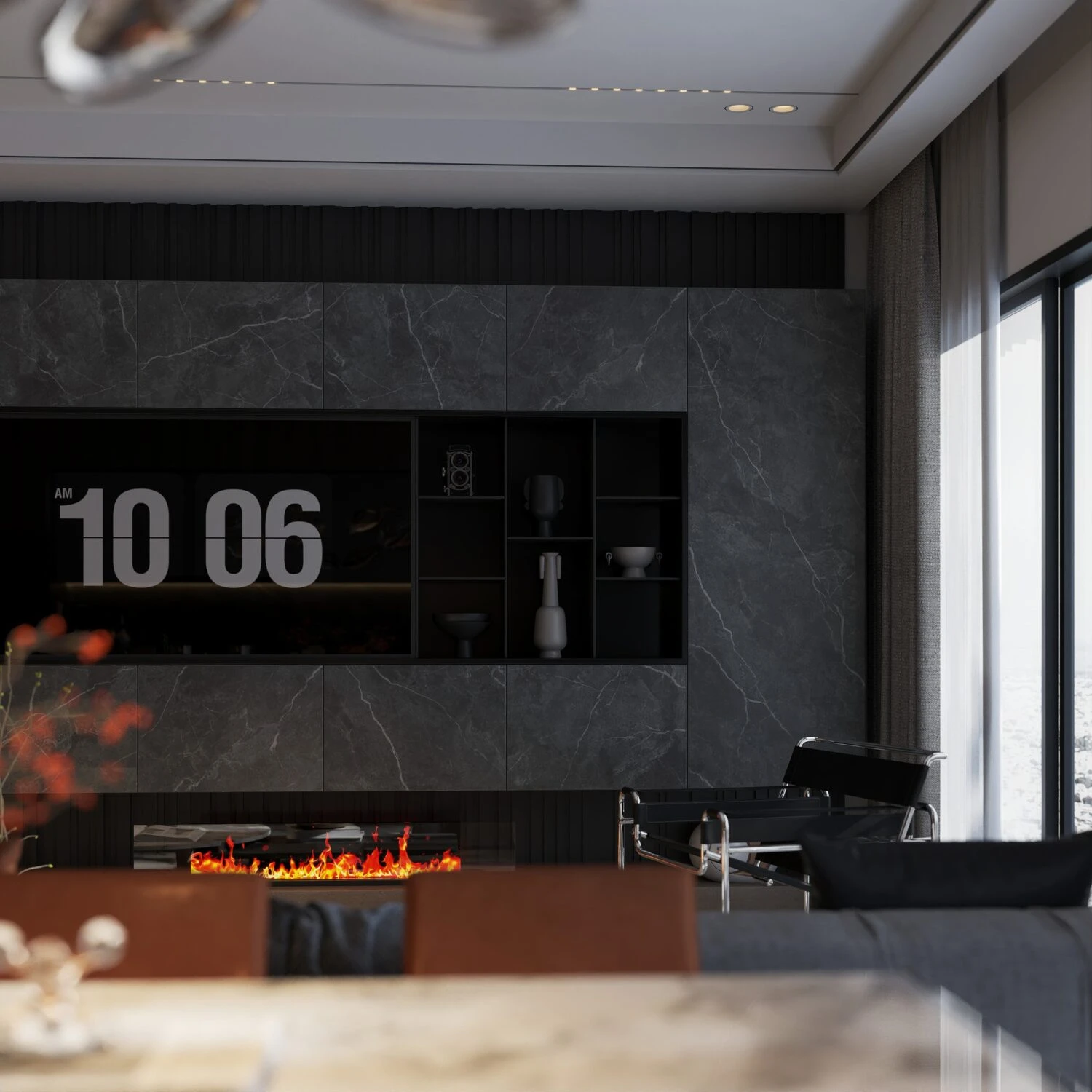 Modern Vray Living Room - Dining Room Free SketchUp Models Download ID 218000178 (Ngo Tien Duy)