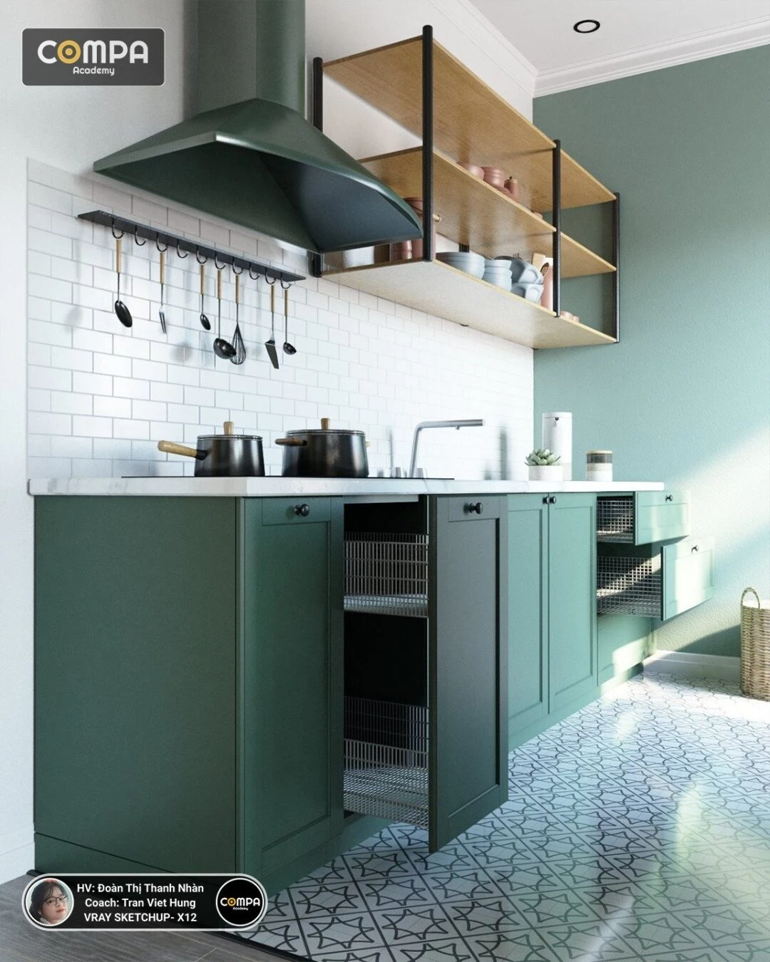 Modern Vray Living Room - Dining Room SketchUp 3D Model Free Download ID 218000130 (Doan Thi Thanh Nhan)