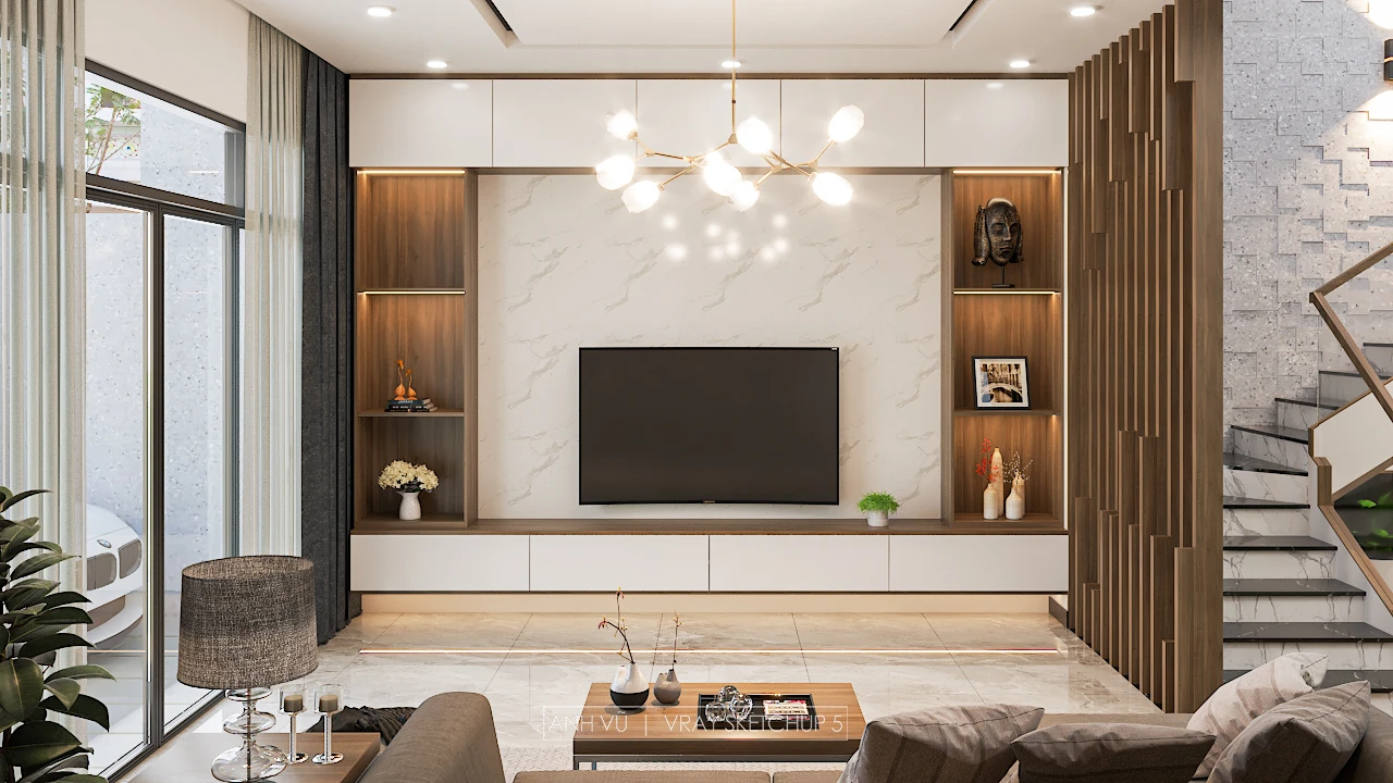 Modern Vray Living Room - Dining Room SketchUp 3D Model Free Download ID 218000160 (Tran Nguyen Anh Vu)