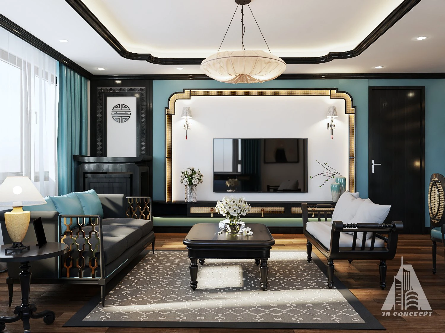 Modern Vray Living Room Free SketchUp Models Download ID 100000372 (Nguyen Thanh Tung)