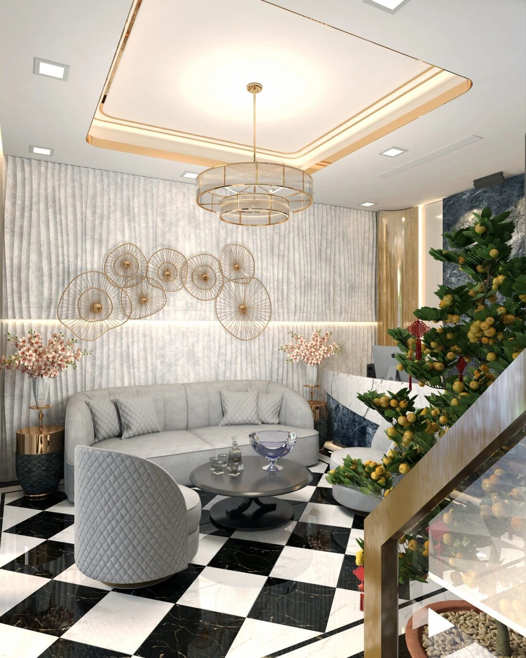 Modern Vray Living Room SketchUp Free Model Download ID 100000354 (Nguyen Bao Huyen)