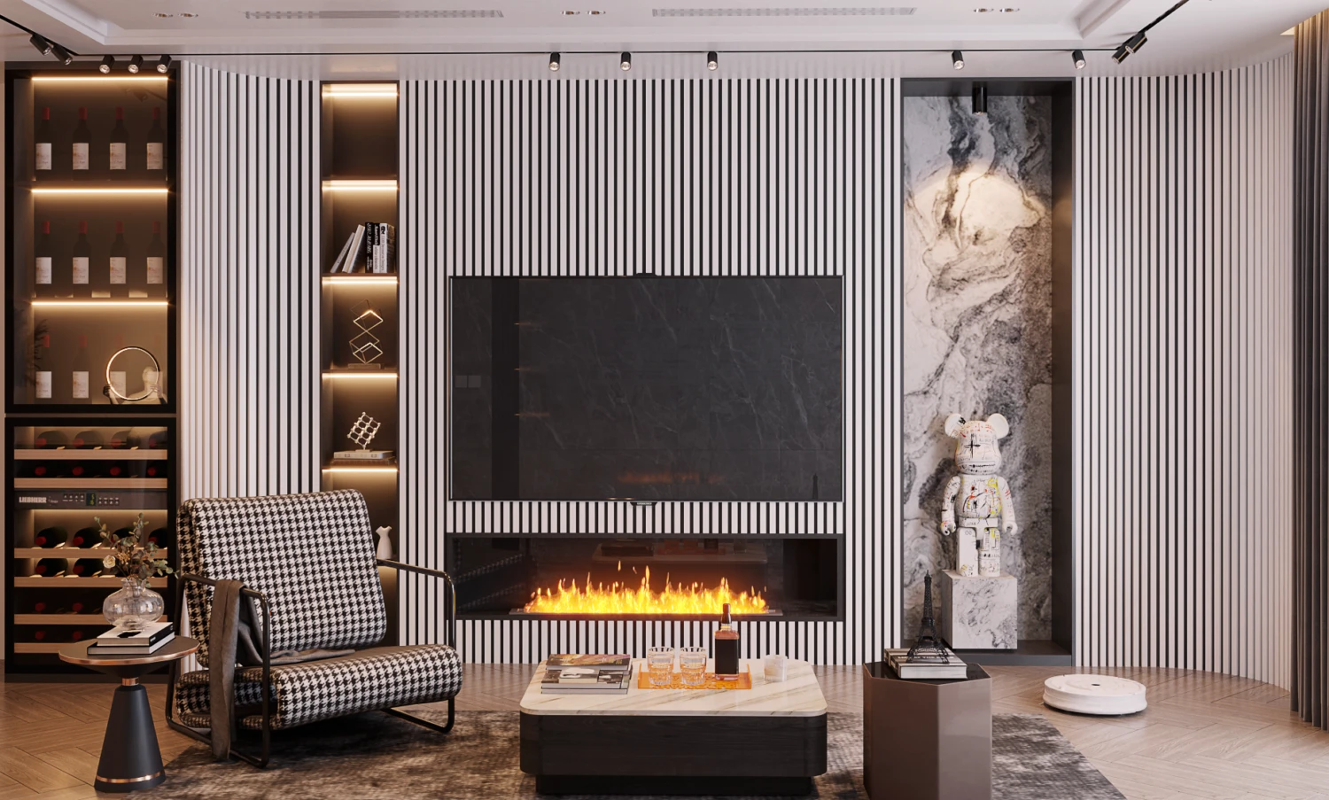 Modern Vray Living Room SketchUp Free Model Download ID 100000384 (Duy Minh)