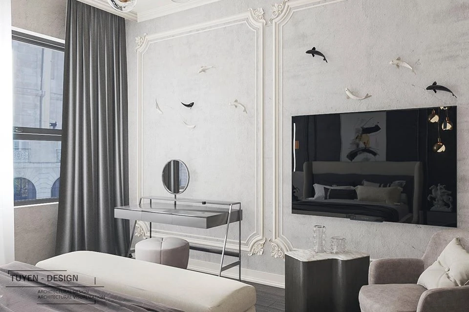 SketchUp Free Neo Classic Bedroom Enscape Model Free Download ID 101000263 (Nguyen Van Tuyen)