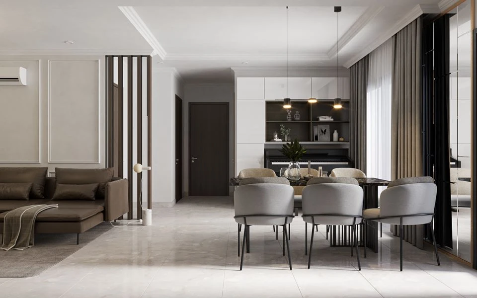 Neo Classic Living Room And Dining Room Sketchup Free Model Download ID 218000032 (Trong Thanh)